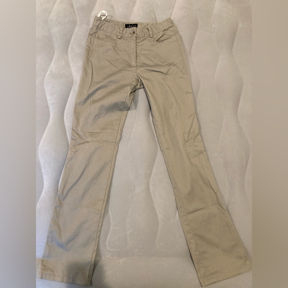 Due Sei Tan Straight Leg Pants